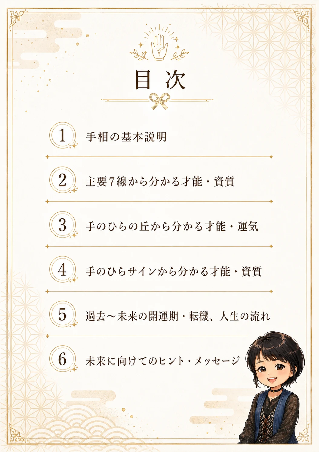 手相鑑定書 2ページ
