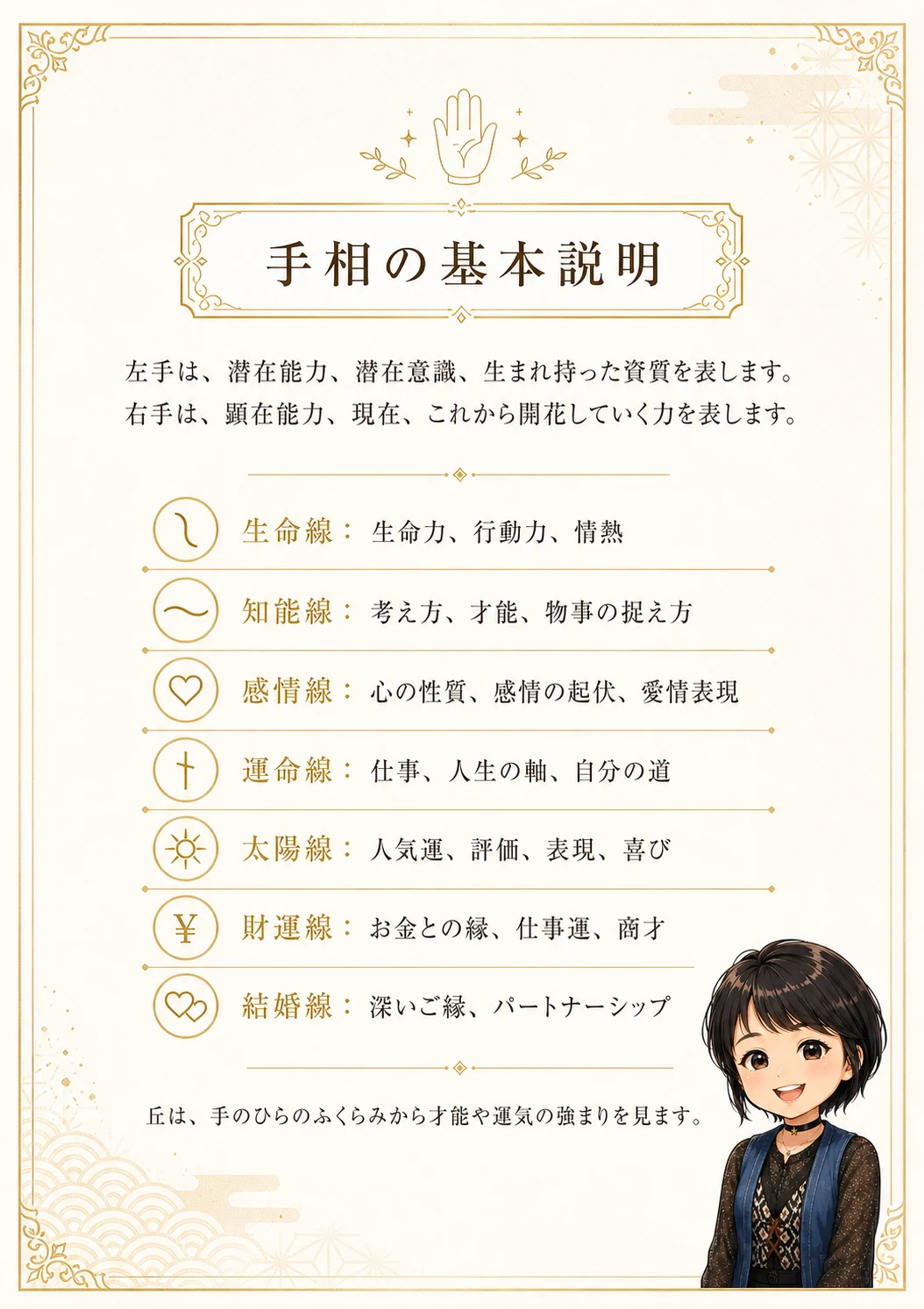手相鑑定書 3ページ
