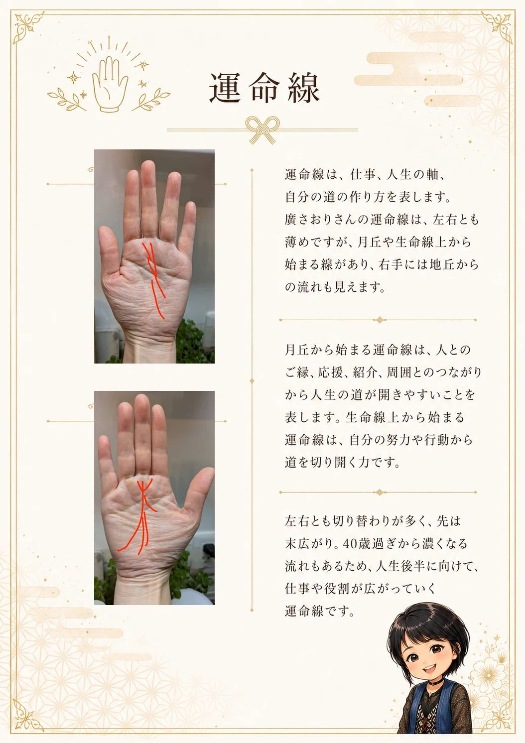 手相鑑定書 7ページ