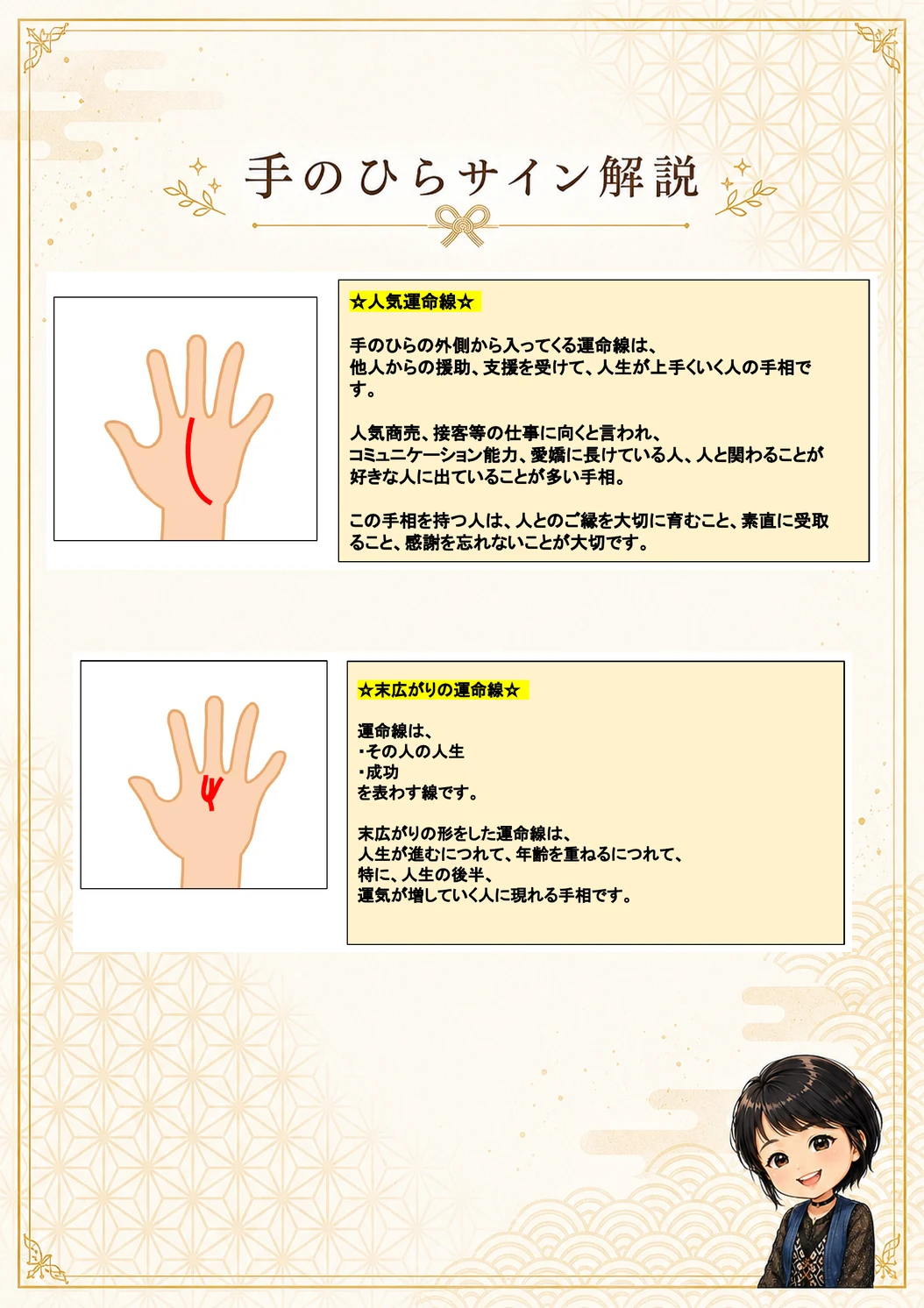 手相鑑定書 28ページ