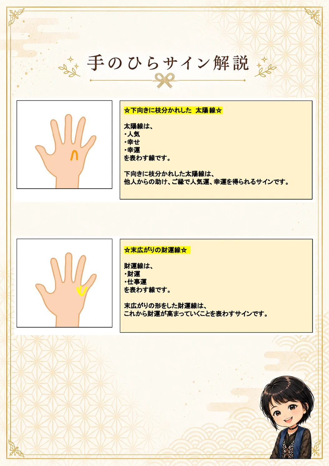 手相鑑定書 31ページ